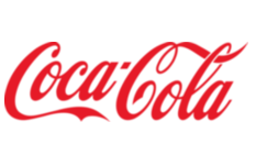 Logo of the Coca-Cola brand in red script