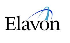 Elavon logo with blue arc design