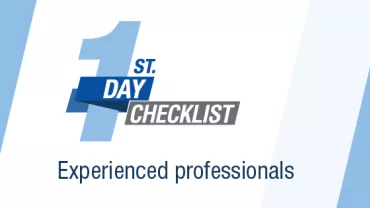 The first day: a guide for experienced professionals